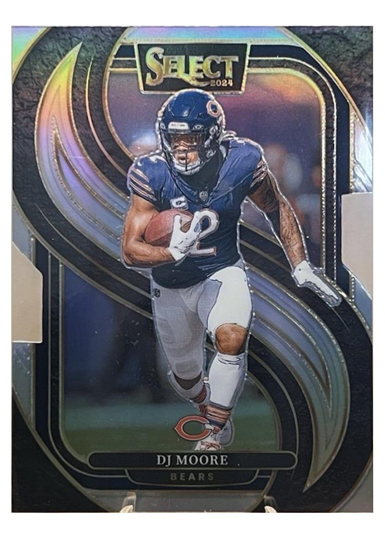 2024 Panini Select Base Set DJ Moore Silver Prizm Die-Cut #151 card