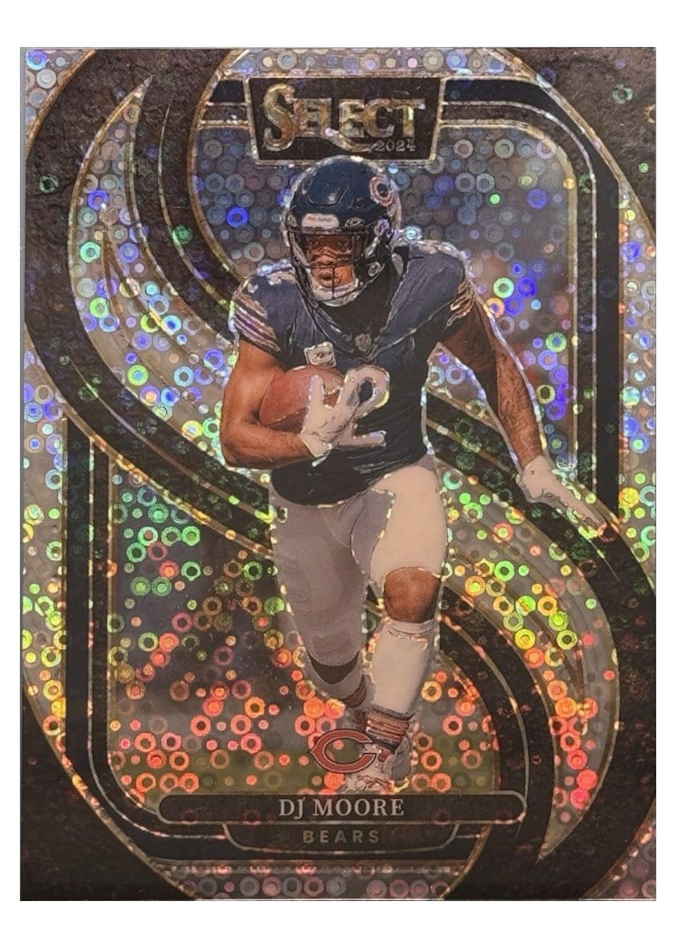 2024 Panini Select Base Set DJ Moore Green Disco Prizm #151 card