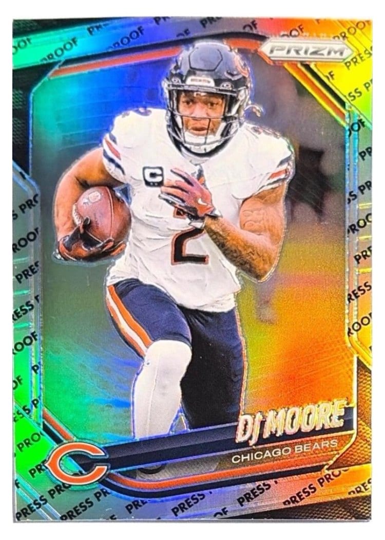 2025 Panini Prizm Base Set DJ Moore Press Proof #92 card