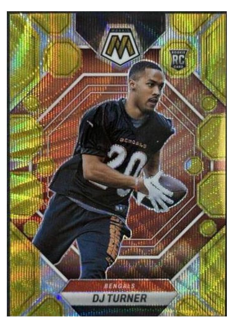 2023 Panini Mosaic Base Set DJ Turner Gold Wave #315 card