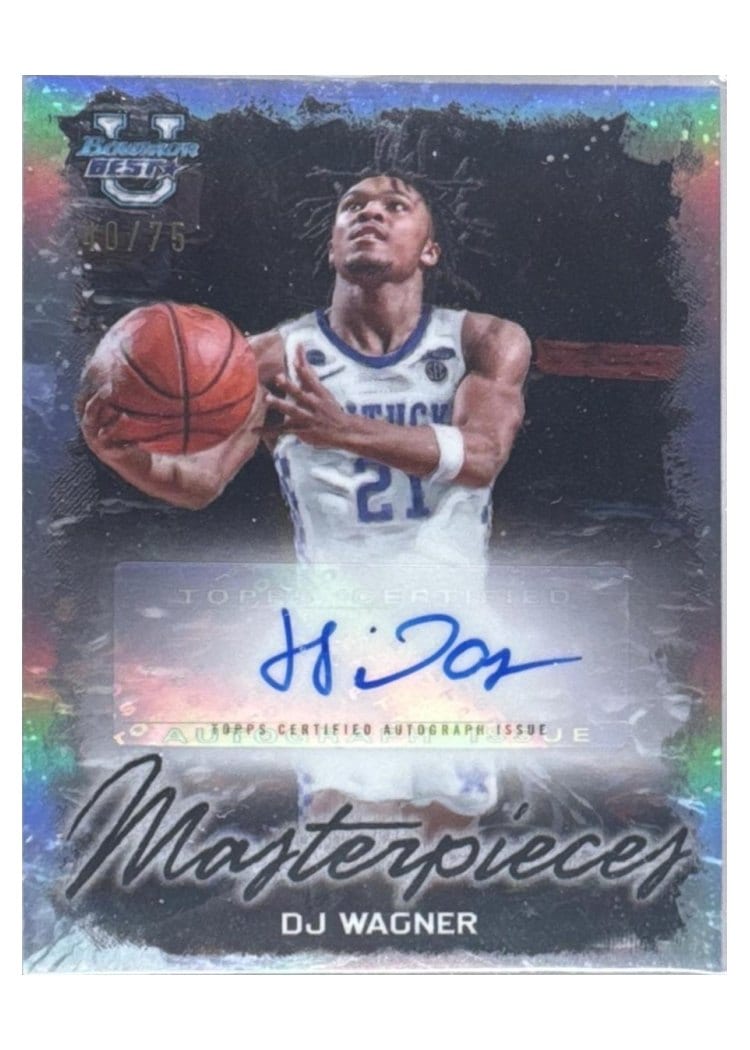 2023-24 Bowman University Best Bowman Masterpieces Autographs DJ Wagner #BMA-DW card