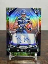 2019 Panini Prizm DK Metcalf Autograph Camo Prizm #343 card