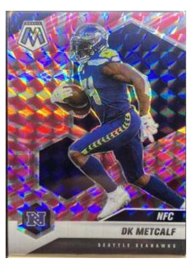 2021 Panini Mosaic Base Set DK Metcalf Pink Swirl Mosaic #217 card