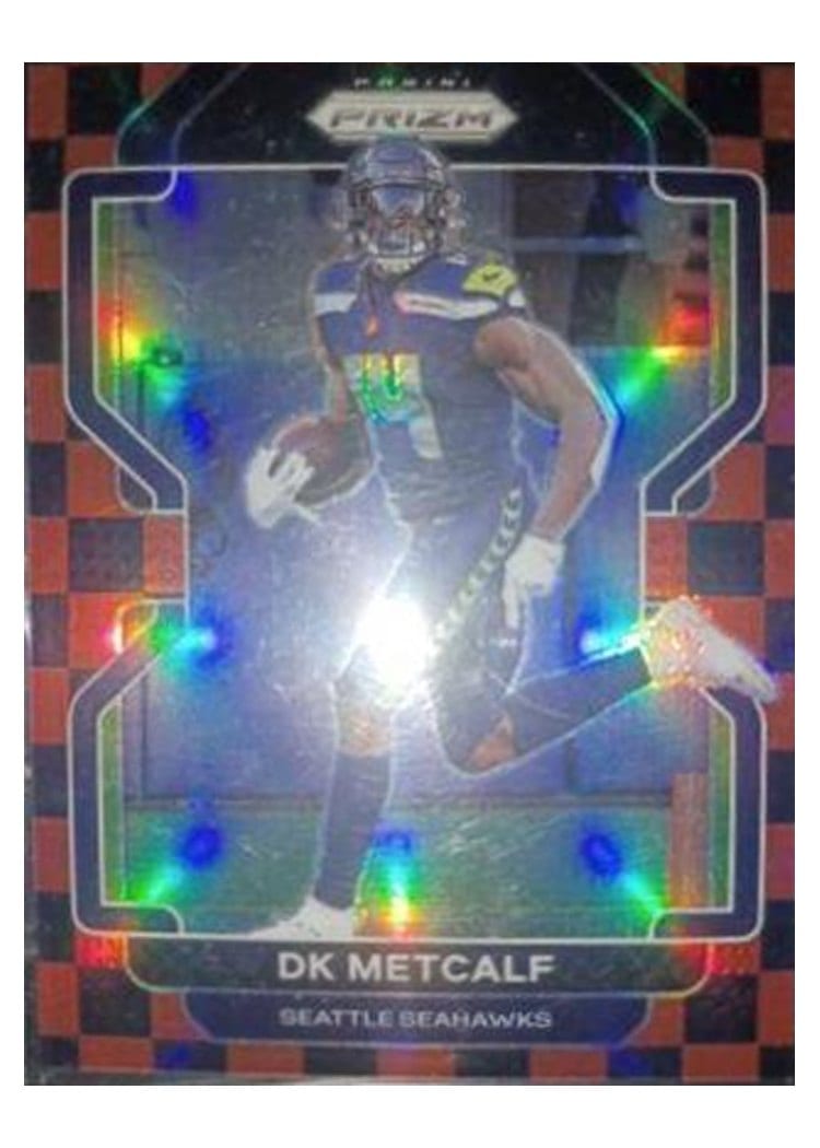 2021 Panini Prizm Base Set DK Metcalf Red Prizm #42 card