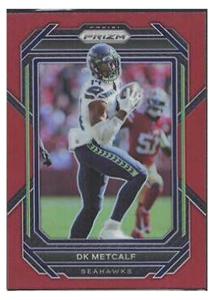 2022 Panini Prizm Base Set DK Metcalf Red #256 card