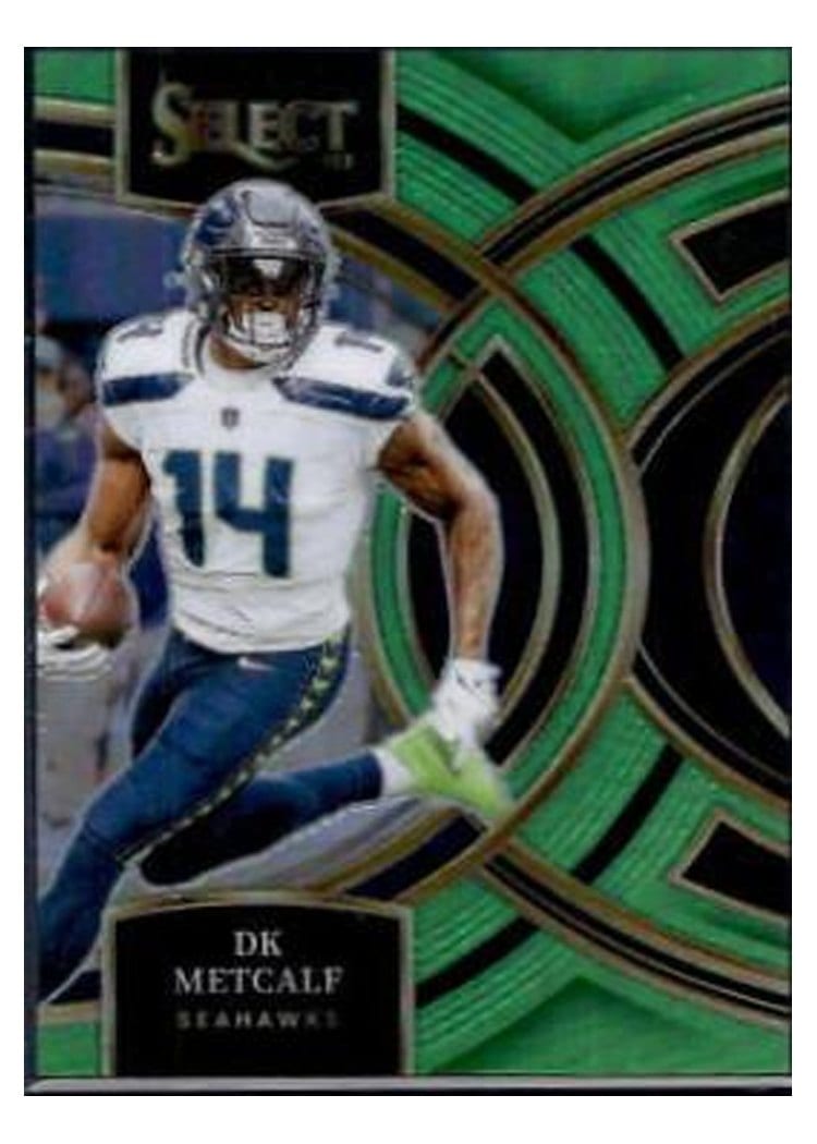 2023 Panini Select Base Set DK Metcalf Green Prizm #170 card