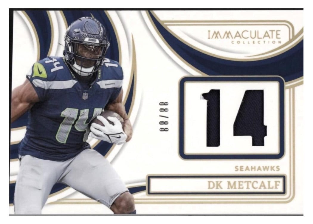 2024 Panini Immaculate Collection Immaculate Numbers Memorabilia DK Metcalf #33 card