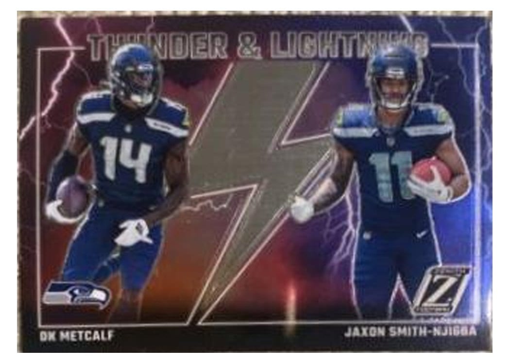 2023 Panini Zenith Thunder and Lightning DK Metcalf/Jaxon Smith-Njigba #19 card