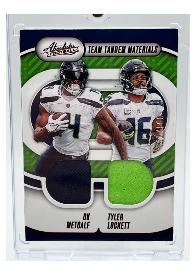 2024 Panini Absolute Team Tandem Materials DK Metcalf / Tyler Lockett #TTM-SEA card