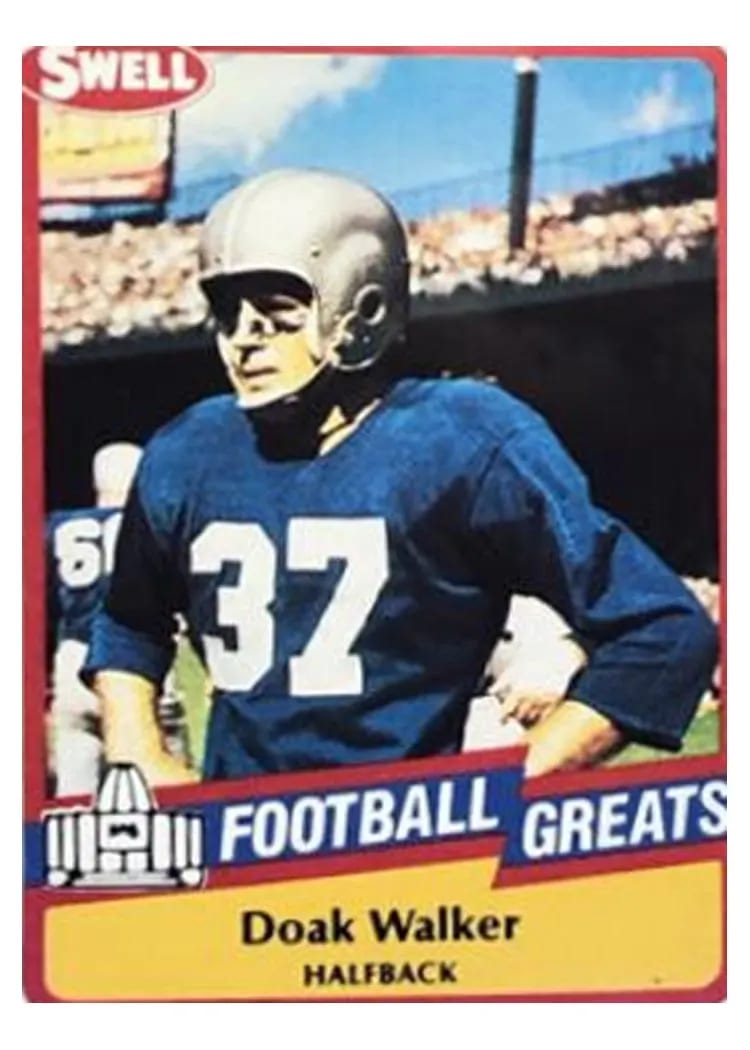 1989 Swell Greats Doak Walker #137 card