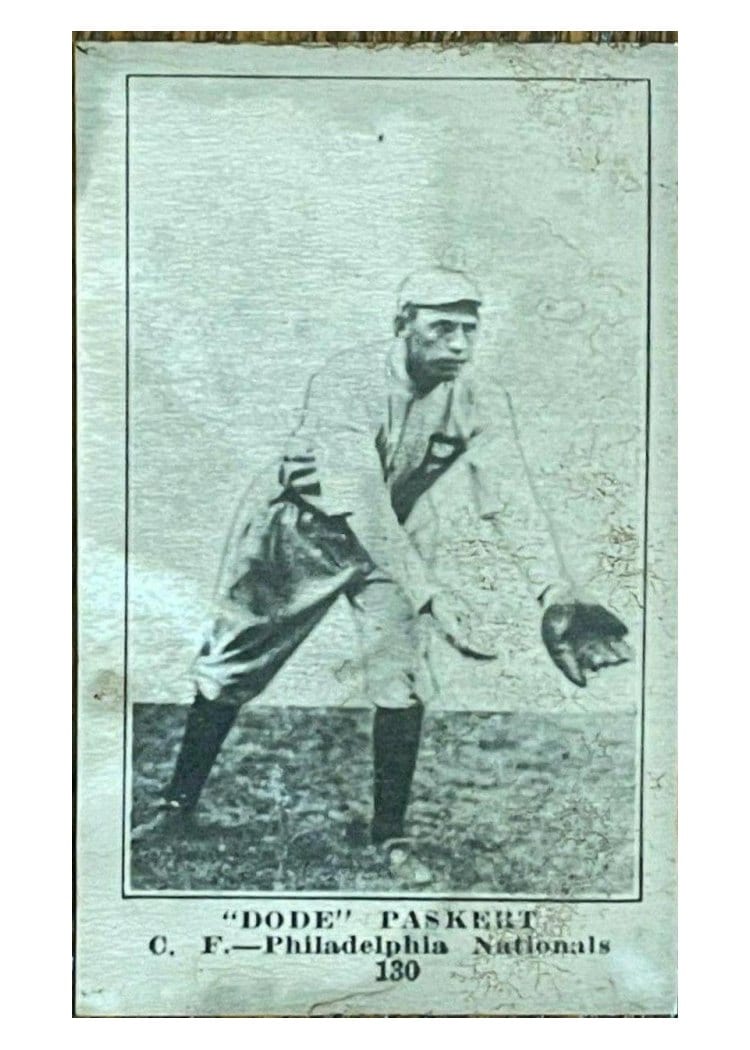 1917 Collins McCarthy 'Dode' Paskert #130 card
