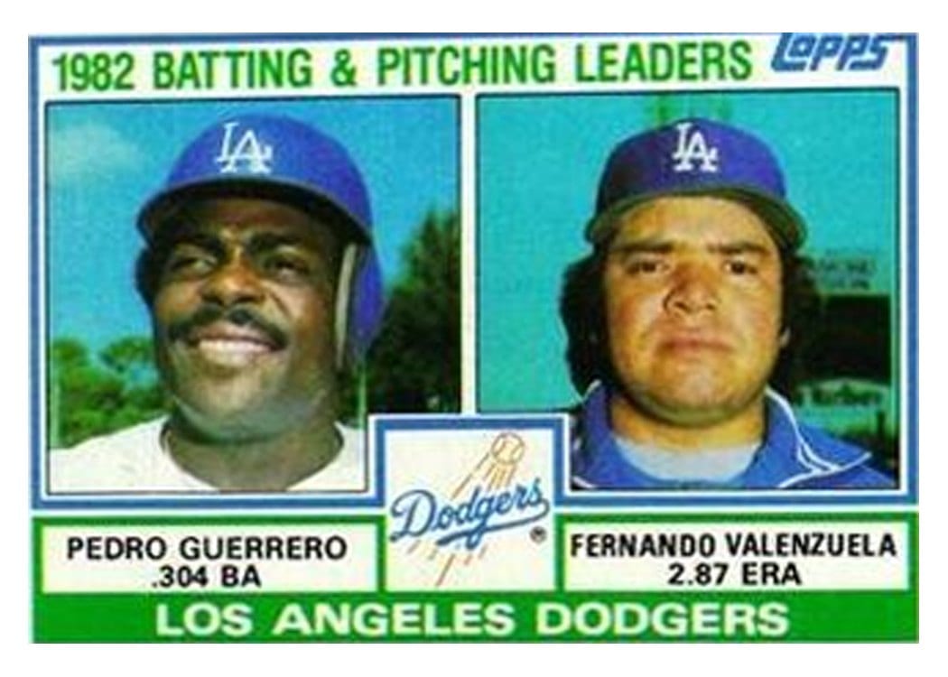 1983 Topps Dodgers Leaders #681 card
