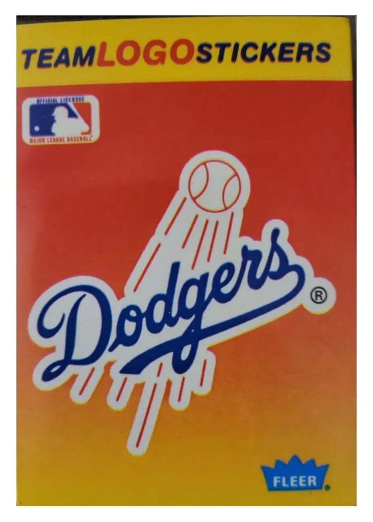 1991 Fleer Dodgers MLB Sticker card