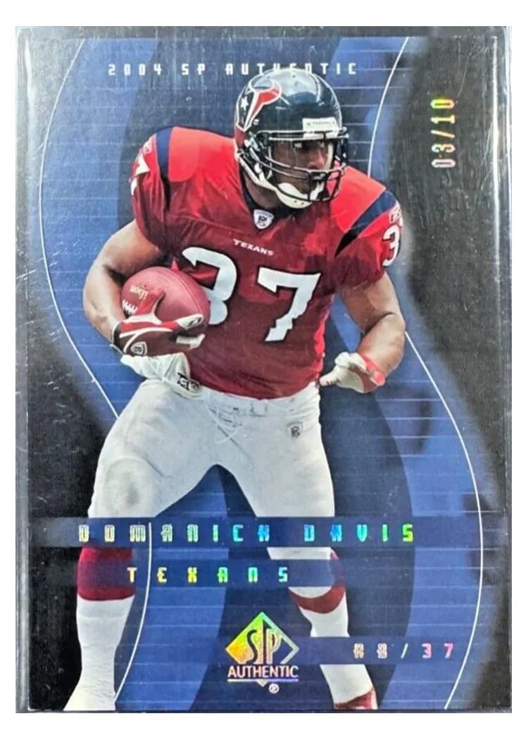 2004 SP Authentic Domanick Davis Black #35 card
