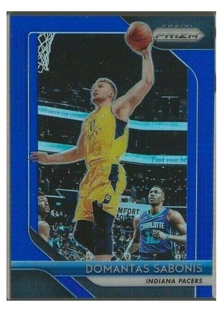 2018-19 Panini Prizm Base Set Domantas Sabonis #174 card