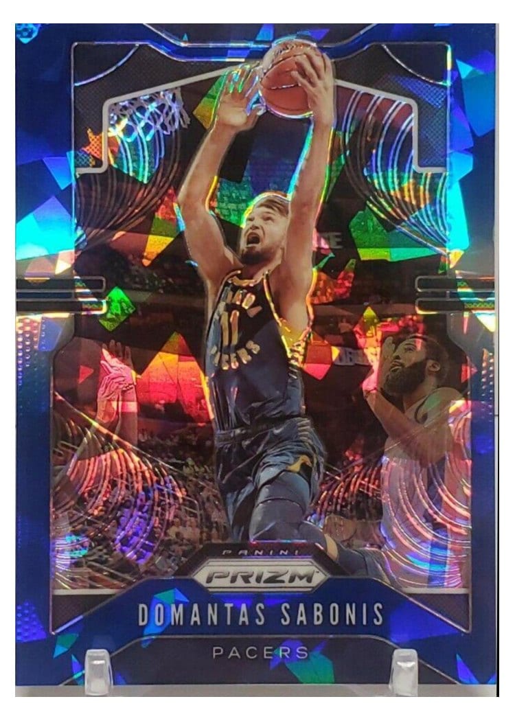 2019-20 Panini Prizm Base Set Domantas Sabonis Blue Ice Prizm #215 card