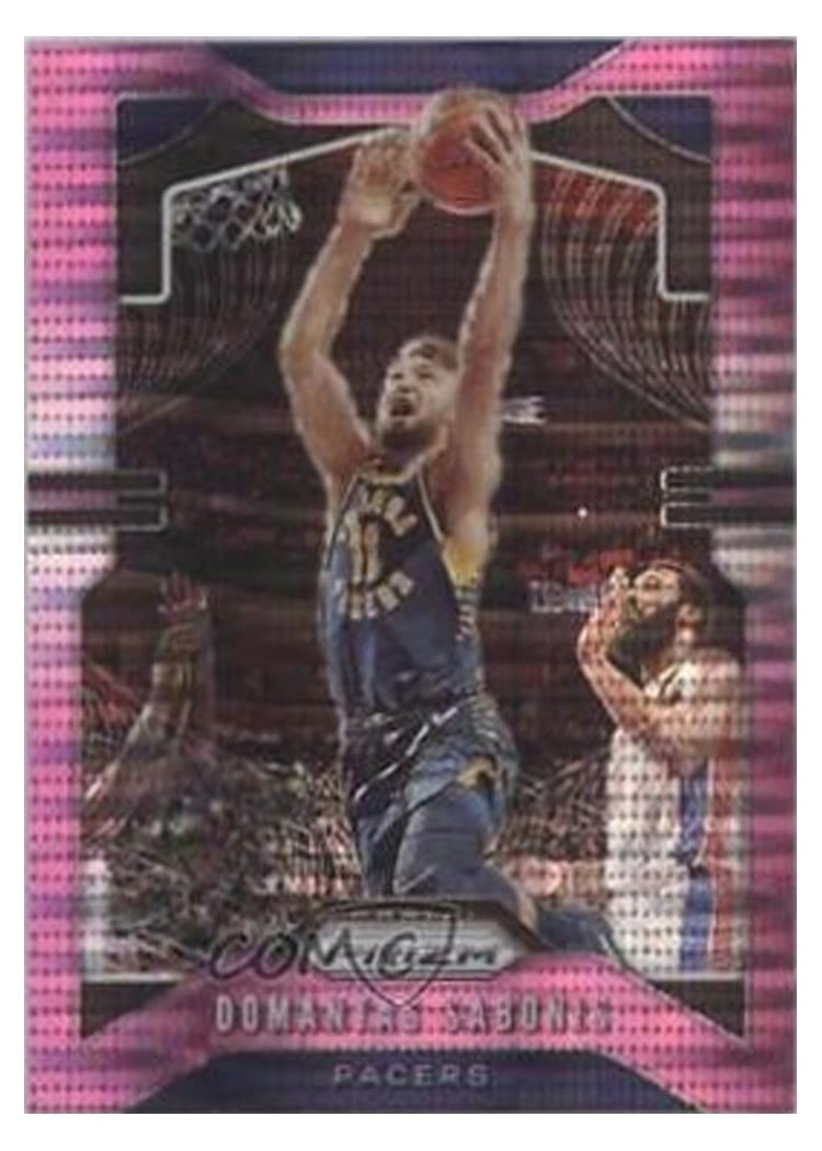 2019-20 Panini Prizm Base Set Domantas Sabonis Purple Pulsar Prizm #215 card