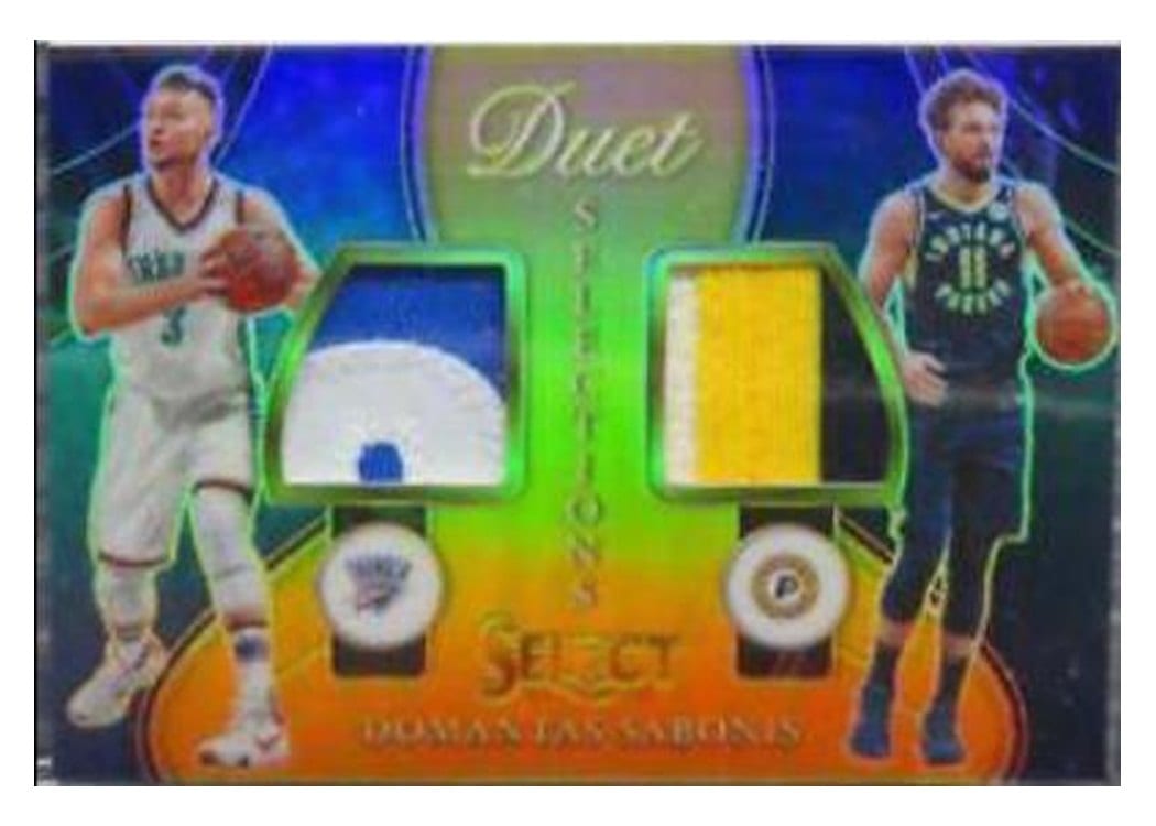 2020-21 Panini Select Base Set Domantas Sabonis Gold Prizm #56 card