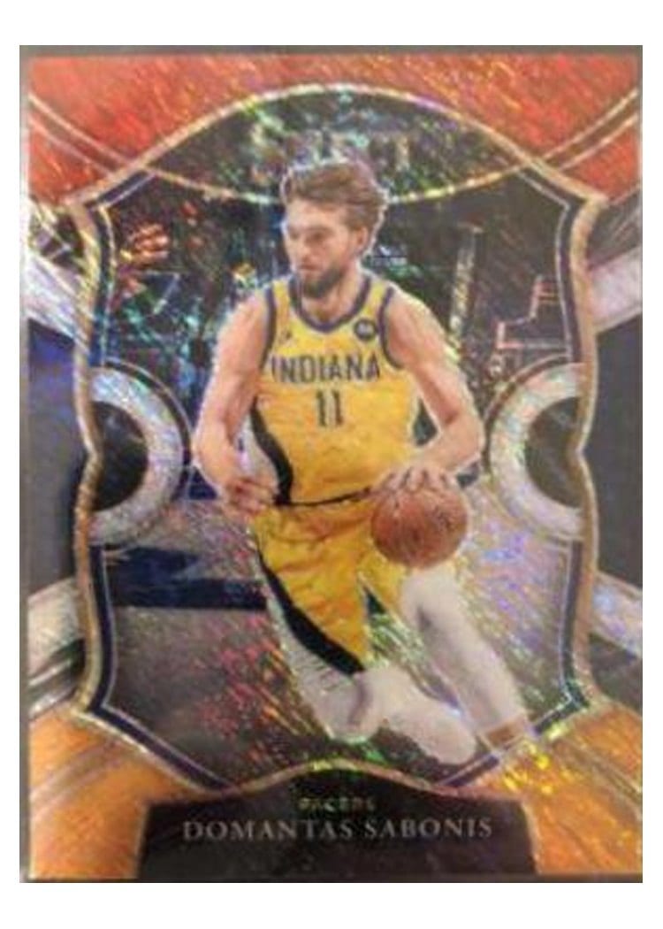 2020-21 Panini Select Base Set Domantas Sabonis Red White Orange Shimmer #56 card