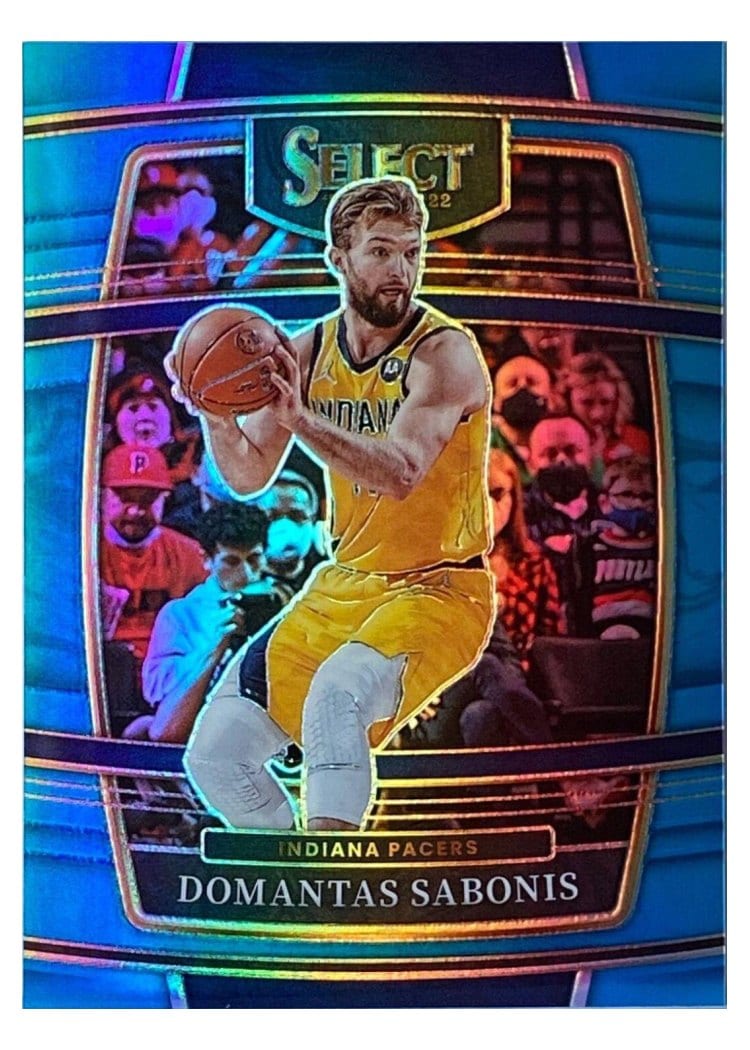 2021-22 Panini Select Base Set Domantas Sabonis Light Blue Prizm #73 card