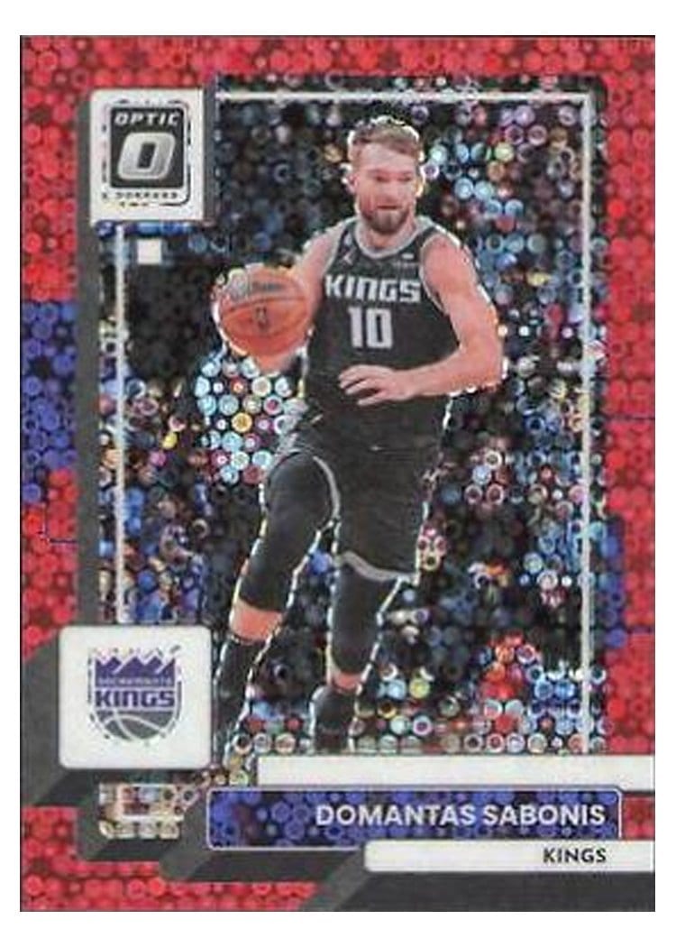 2022-23 Donruss Optic Base Set Domantas Sabonis Fast Break Red #117 card