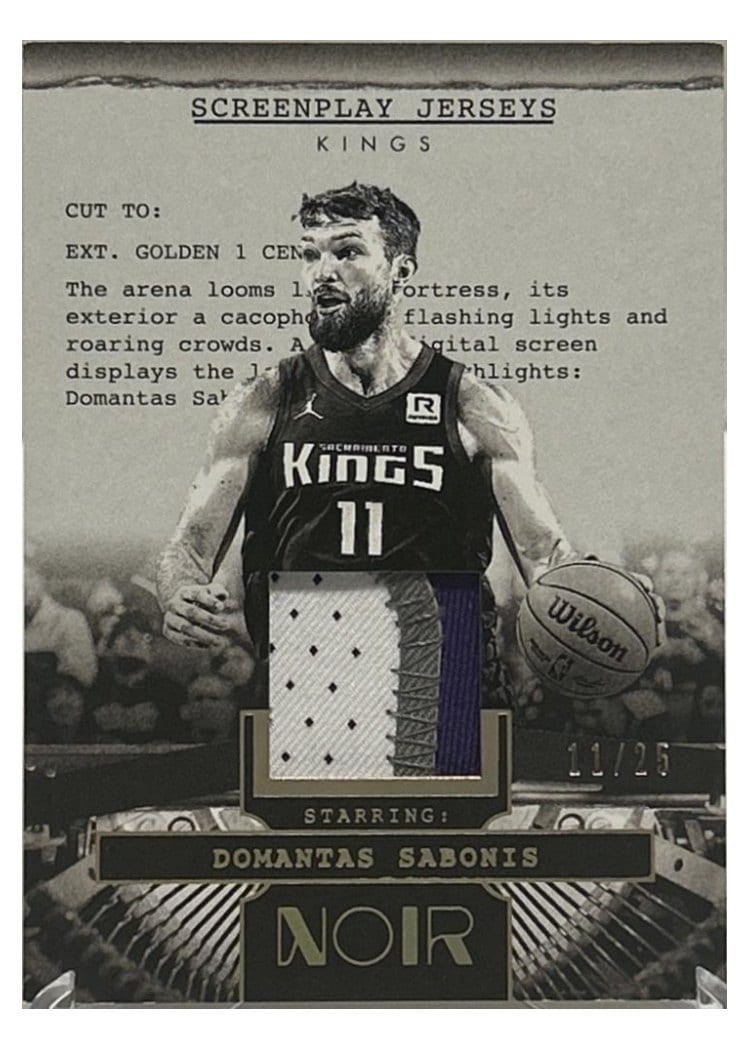 2024-25 Panini Noir Screenplay Jerseys Set Domantas Sabonis #26 card