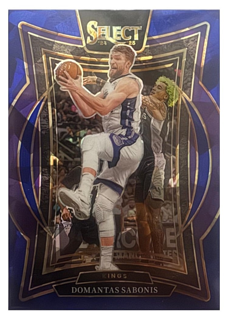 2024-25 Panini Select Base Set Domantas Sabonis Blue Cracked Ice Prizm #24 card