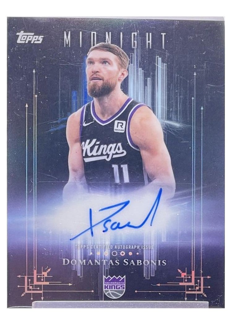 2025-26 Topps Midnight Dark Marks Signatures Domantas Sabonis #DM-DS card