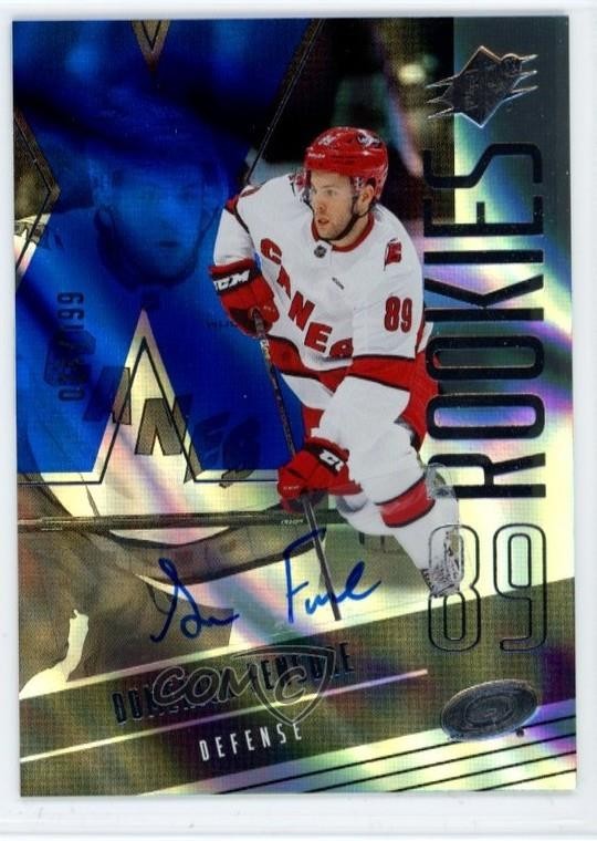 2025-26 SPx Blue Autograph Parallel - Rookies Domenick Fensore #F-DF card