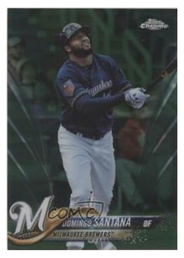 2018 Topps Chrome Base Set Domingo Santana #93 card