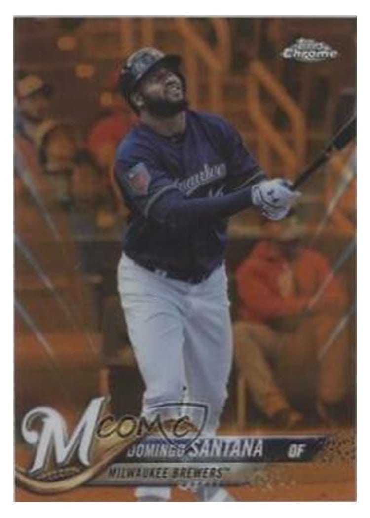 2018 Topps Chrome Base Set Domingo Santana #93 card