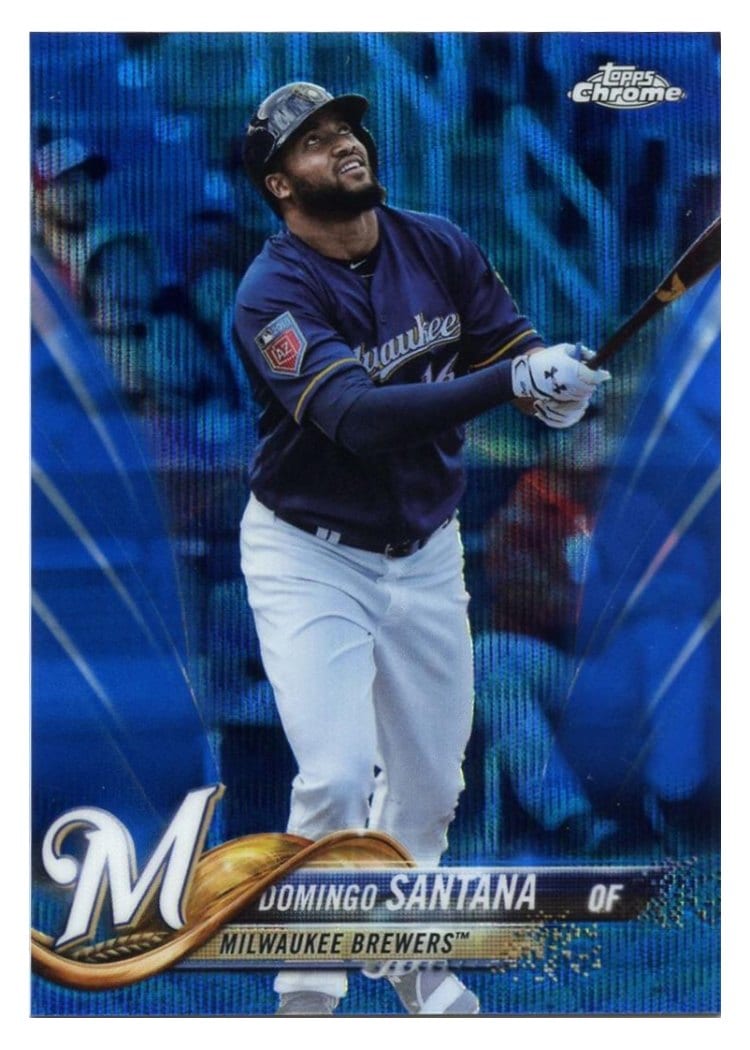 2018 Topps Chrome Base Set Domingo Santana #93 card