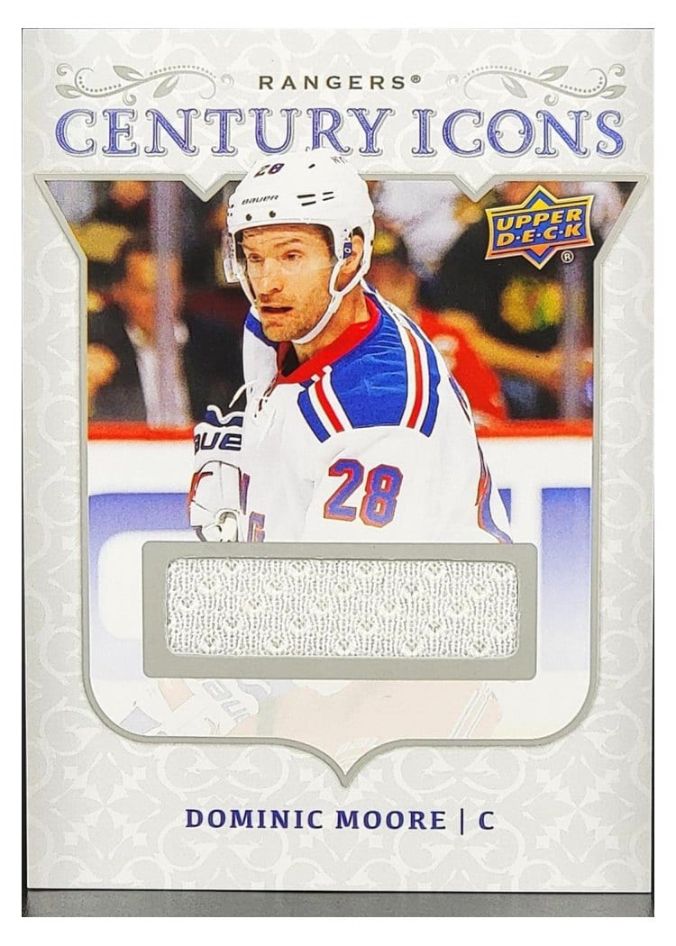 2025-26 Upper Deck New York Rangers Centennial Century Icon Relics Dominic Moore #CI-DM card