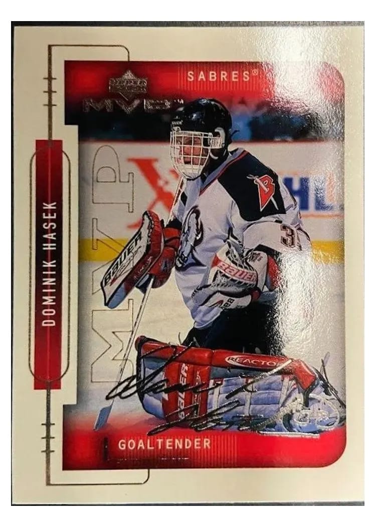 1999 Upper Deck MVP Dominik Hasek #21 card
