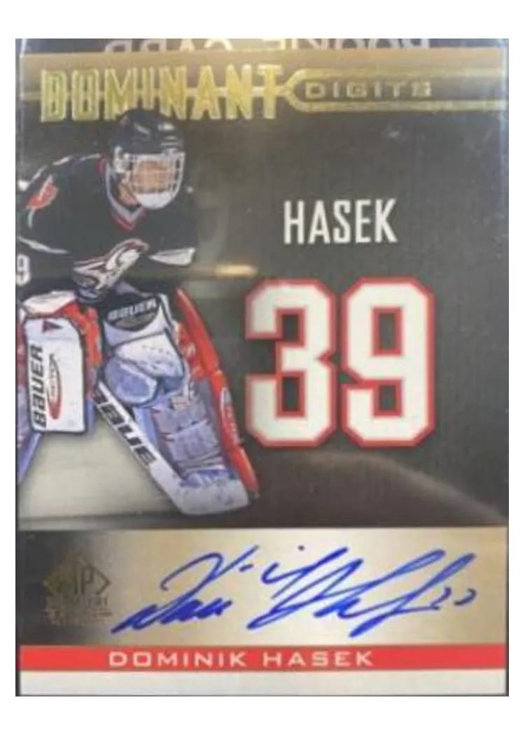 2020-21 SP Signature Edition Legends Dominant Digits Dominik Hasek #DD-26 card