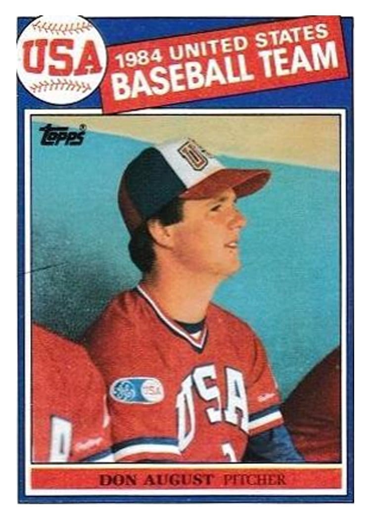 1985 Topps Don August #392 card