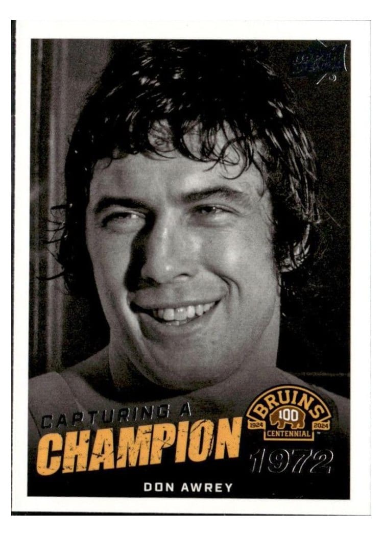 2023-24 Upper Deck Boston Bruins Centennial Capturing a Champion Don Awrey #CC-16 card