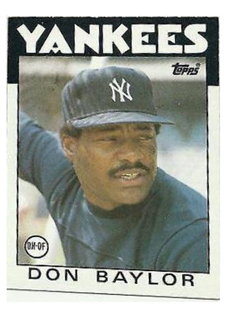 1986 Topps Don Baylor #765 card