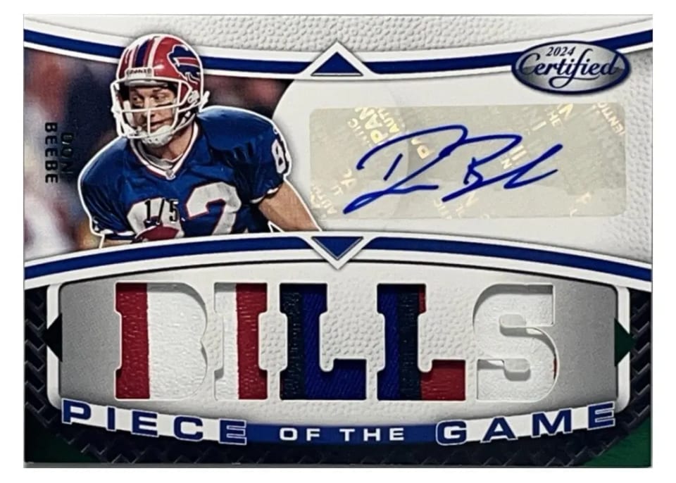 2024 Panini Certified Piece of the Game Signature Don Beebe #POTGS-DB card