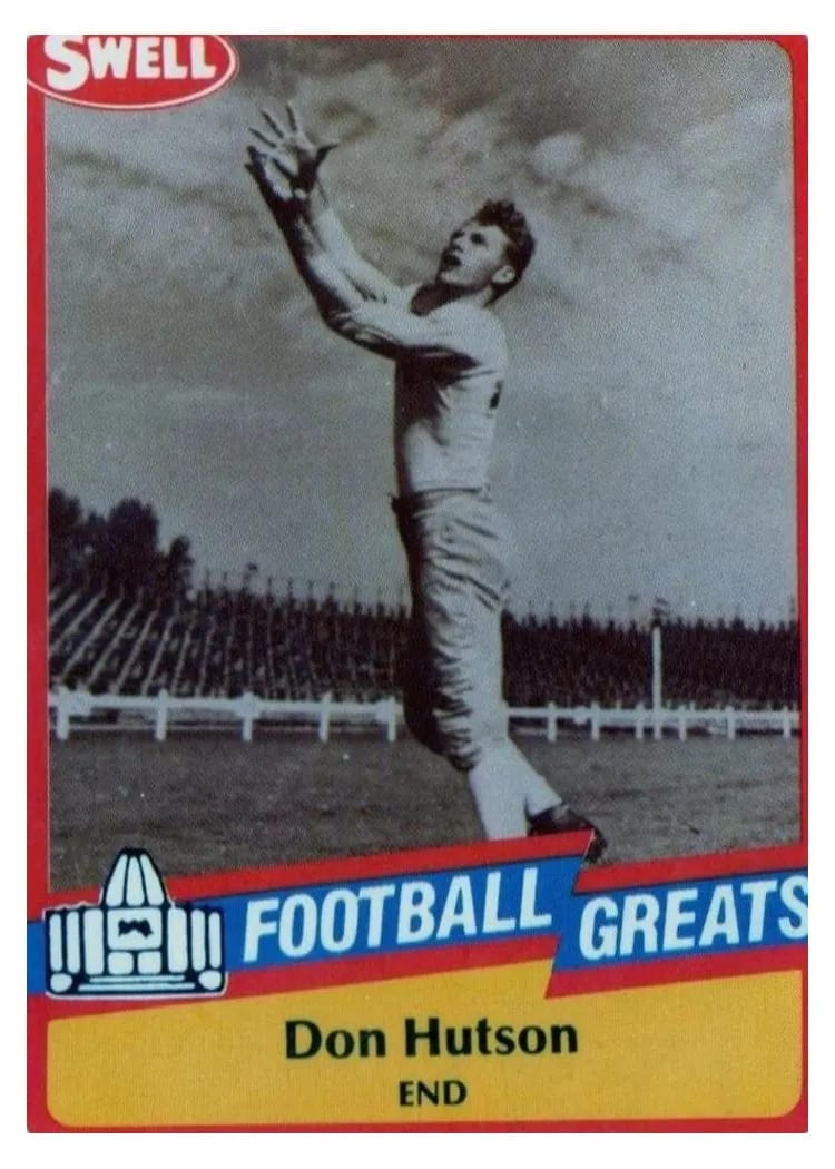 1989 Swell Greats Don Hutson #10 card