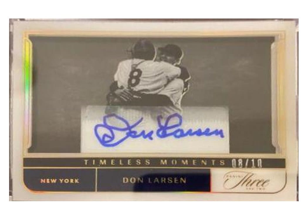 2022 Panini Three and Two Timeless Moments Don Larsen #TMA-DL card