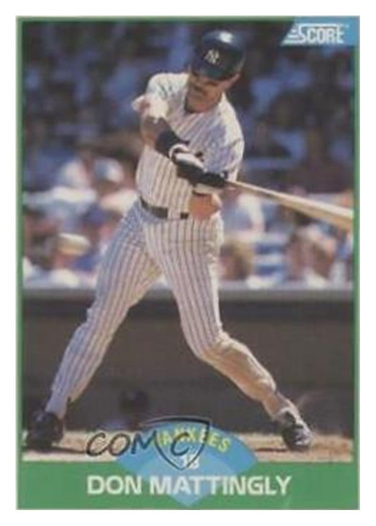 1989 Score Don Mattingly #100 card