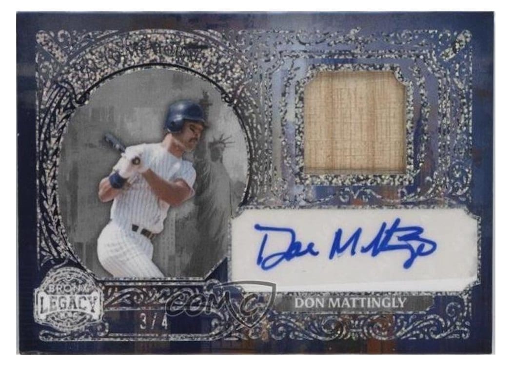 2025 Leaf Bronx Legacy Autograph Memorabilia Don Mattingly #AM-DM1 card