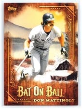2025 Topps X Bob Ross: The Joy of Baseball Bat on Ball Don Mattingly #BOB-17 card