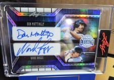 2025 Leaf Bronx Legacy Dual Autographs Don Mattingly / Wade Boggs #DA-6 card