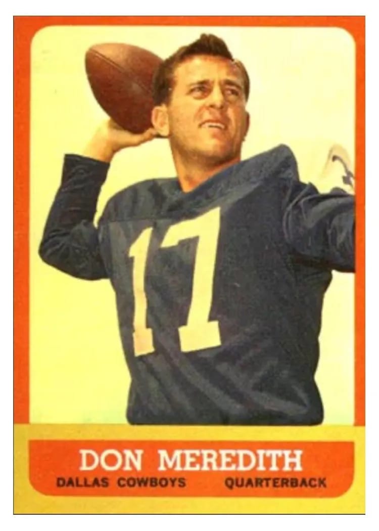 1963 Topps Don Meredith #74 card