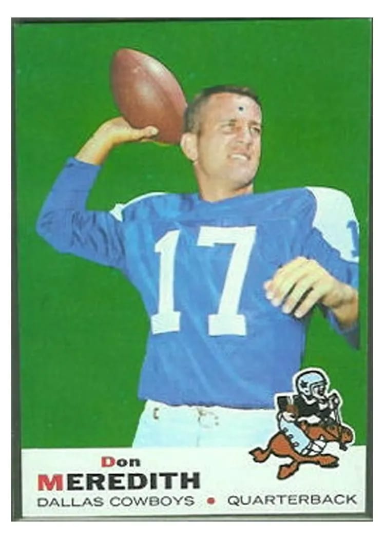 1969 Topps Don Meredith #75 card