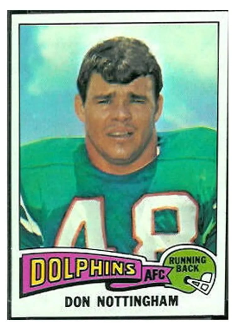 1975 Topps Don Nottingham #317 card
