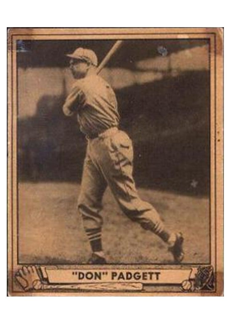 1940 Play Ball Don Padgett #109 card