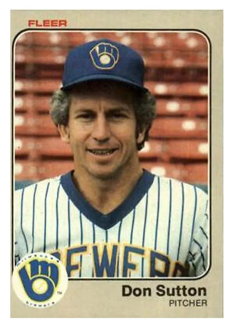 1983 Fleer Don Sutton #47 card